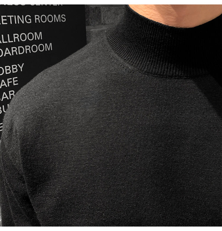 Lapel Turtleneck Sweater