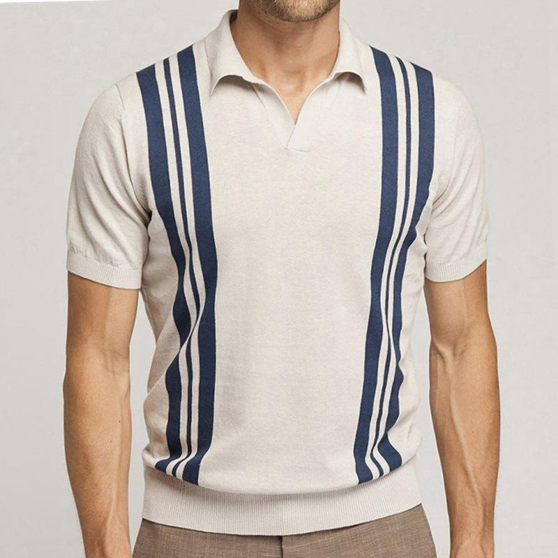 Apricot Striped Polo