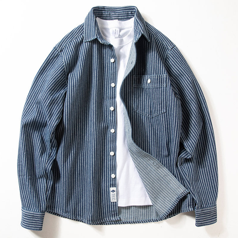 Striped Loose Button Up