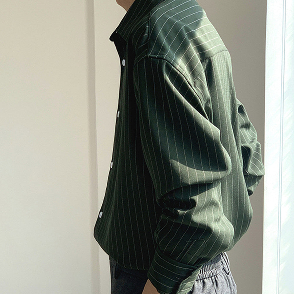 Casual Striped Button Up