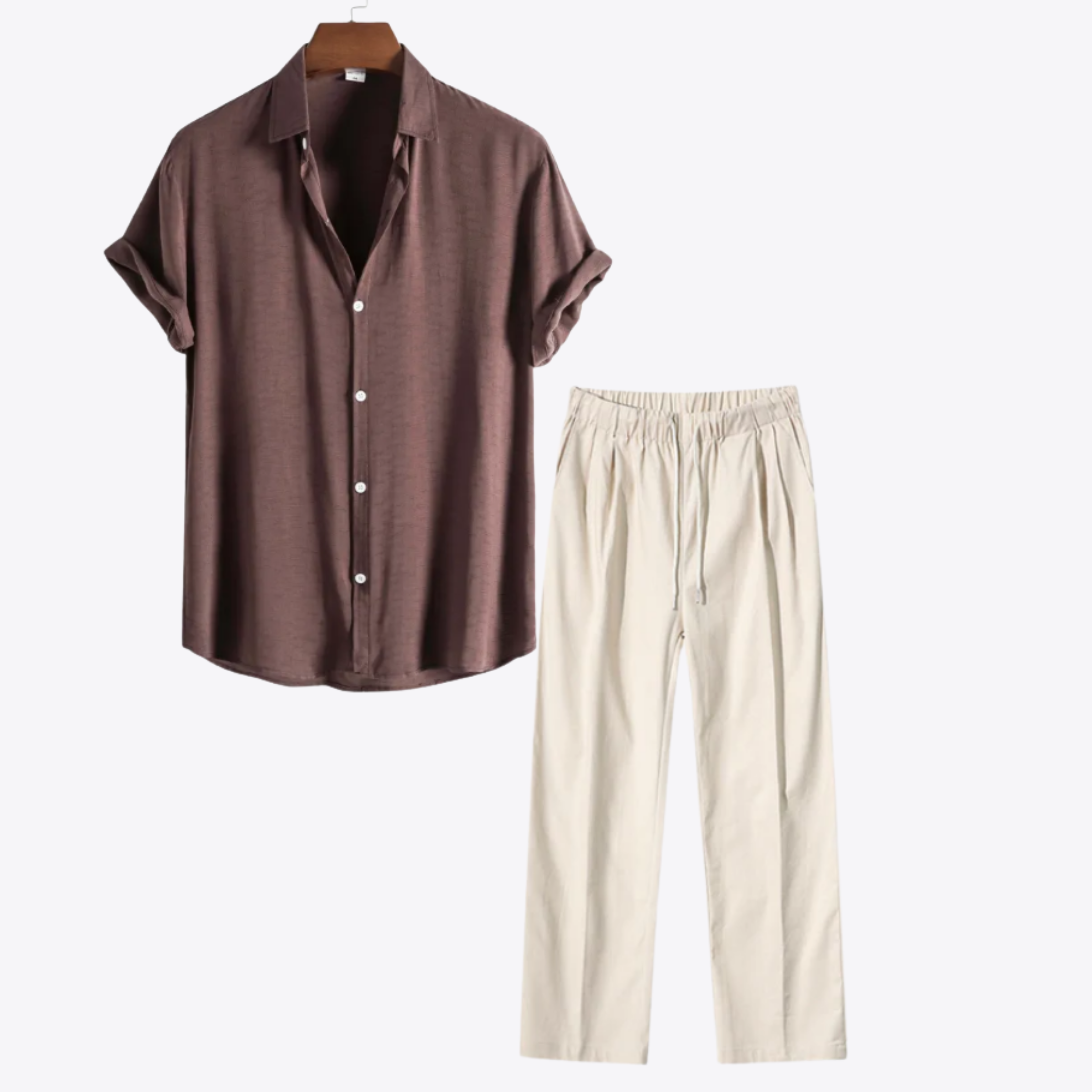Men's Two Piece Linen Set