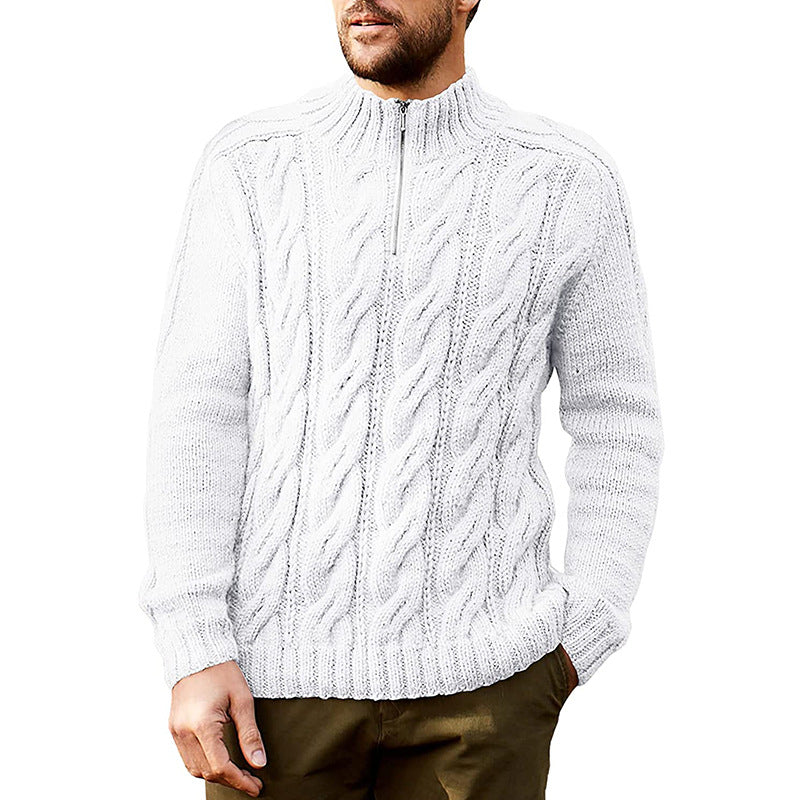 Esandro Vale™ - Strukturierter Pullover in Volltonfarbe