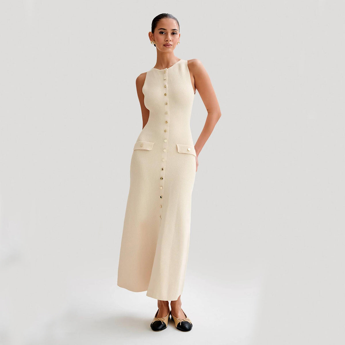 Sleeveless Knitted Dress
