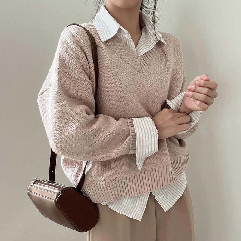 Esandro Vale™ - Pull col V pour femme