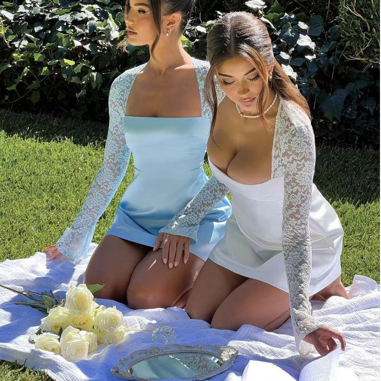 Flower Sleeved Dress