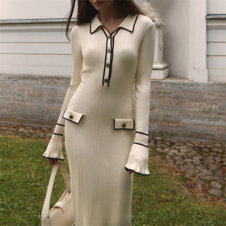 Ruffled Knitted Dress