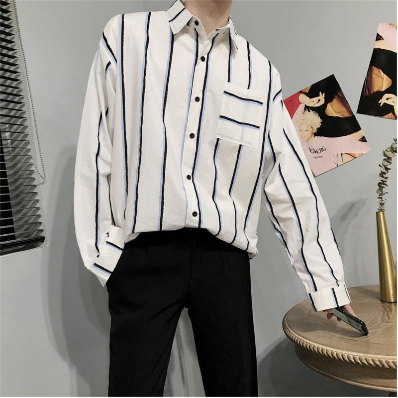 Esandro Vale™ - Loose Striped Button-Up
