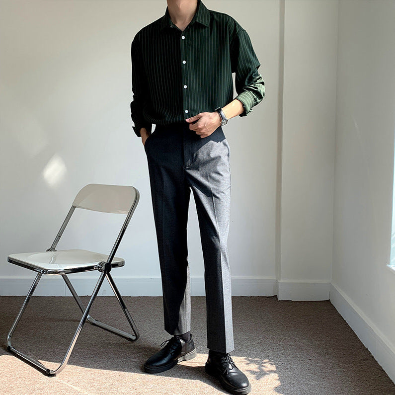 Casual Striped Button Up