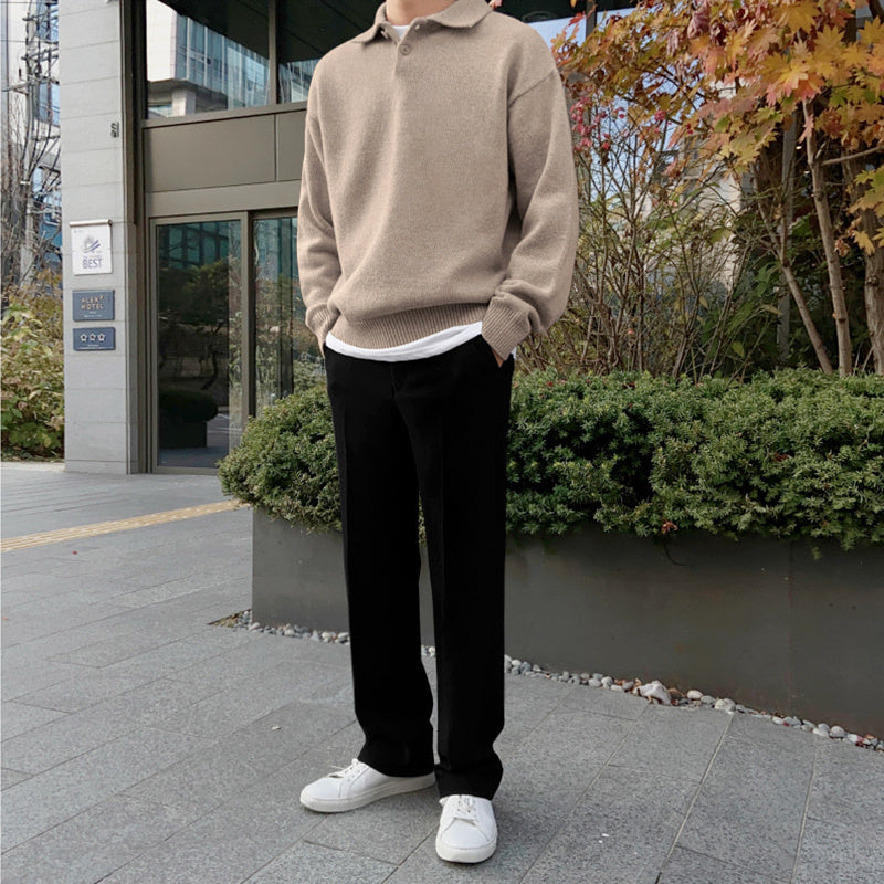 Woolen Quarter Button Up