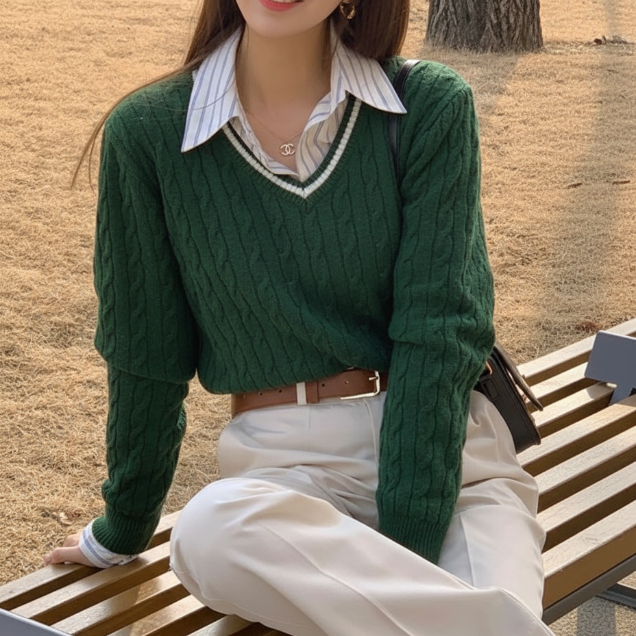 Cable Knit Pullover Sweater