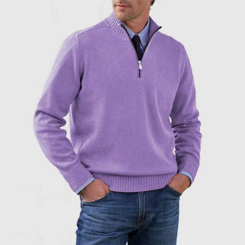 Esandro Vale™ - Pull décontracté en tricot avec fermeture éclair sur le dessus