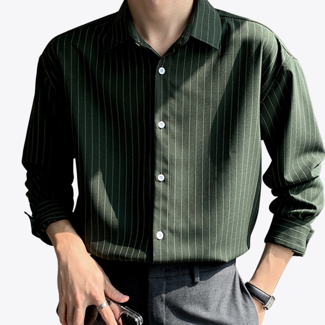 Casual Striped Button Up