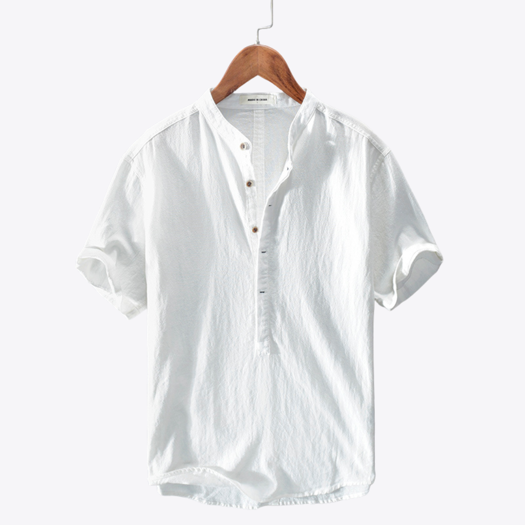 Stand Collar Short Sleeve