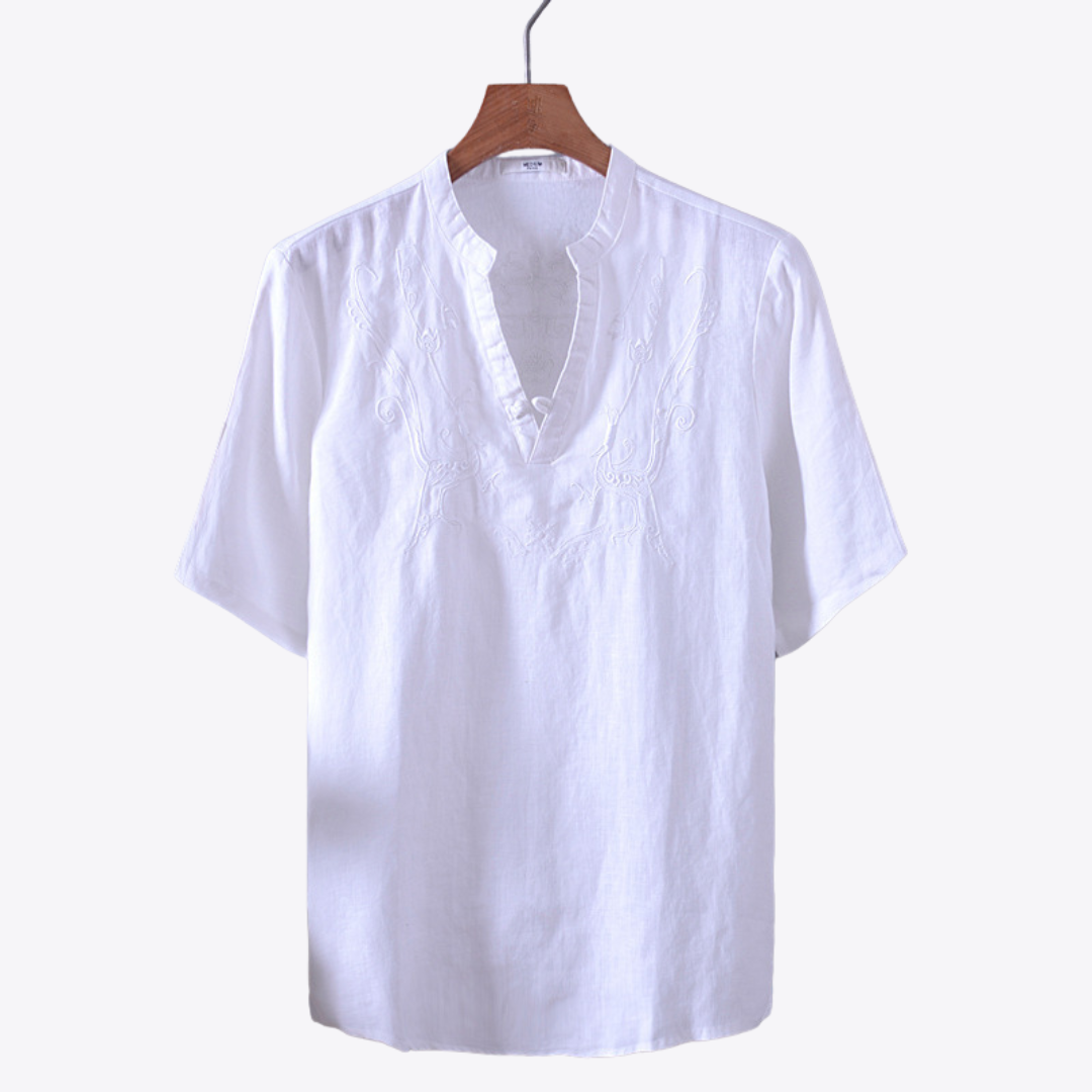 Embroidered Linen Shirt