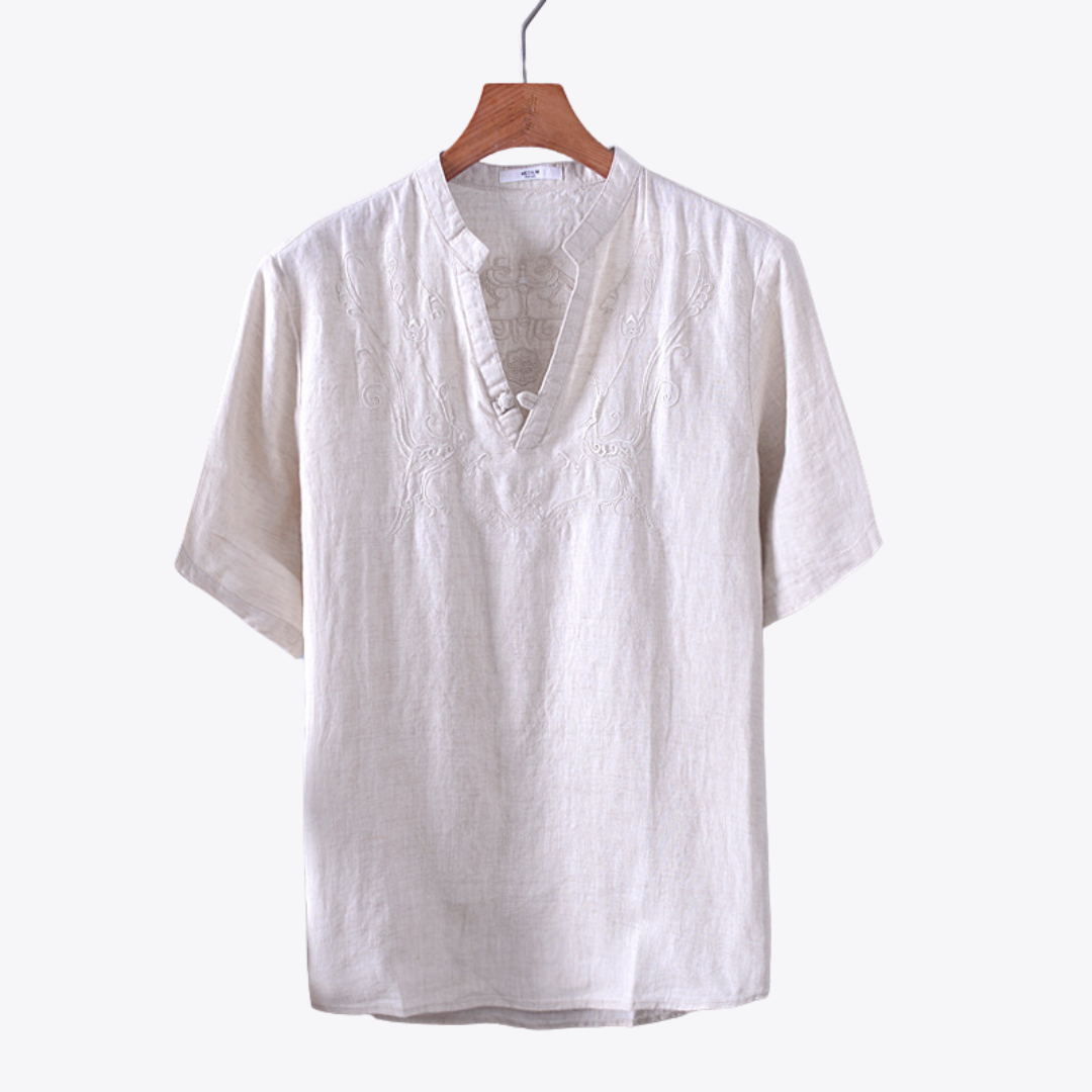 Embroidered Linen Shirt