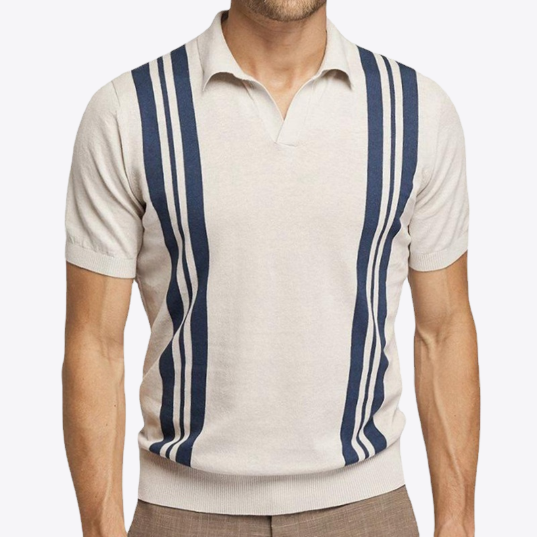Apricot Striped Polo
