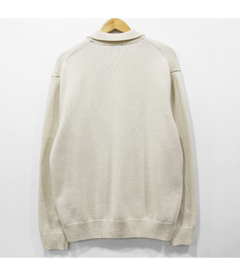 Lapel Button Sweater
