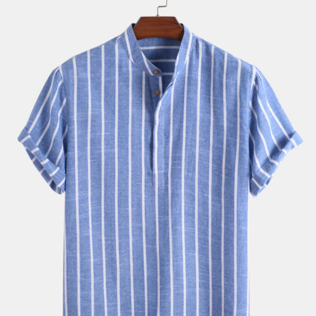 Esandro Vale™ - Chemise en lin rayée