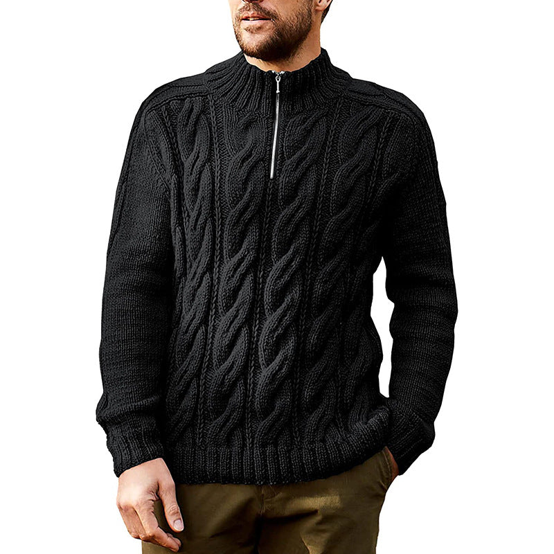 Esandro Vale™ - Strukturierter Pullover in Volltonfarbe