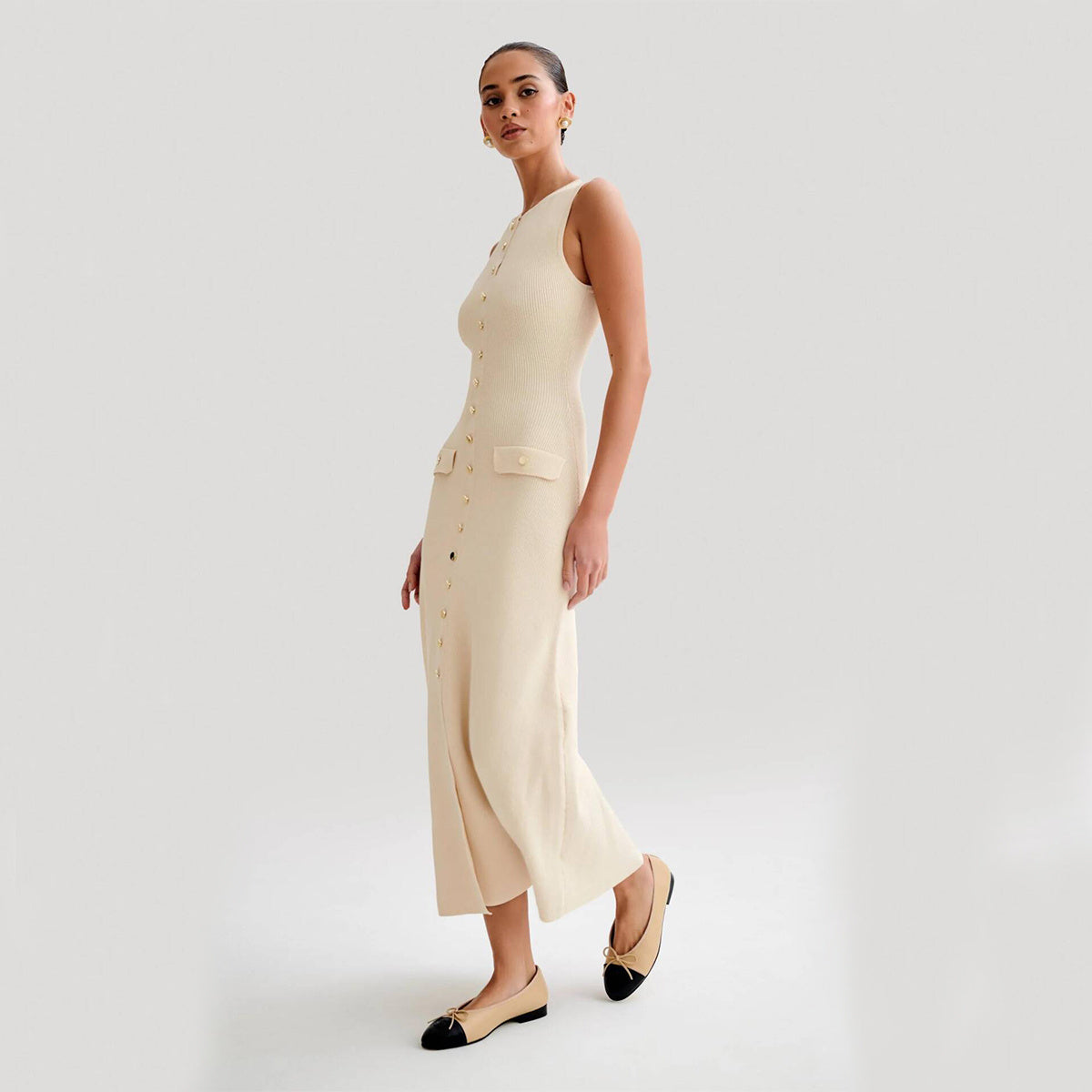 Sleeveless Knitted Dress