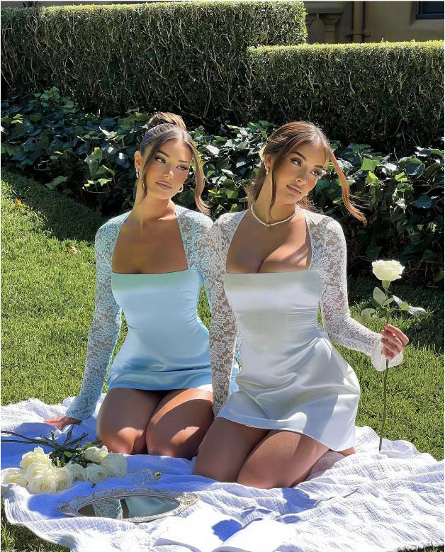 Flower Sleeved Dress