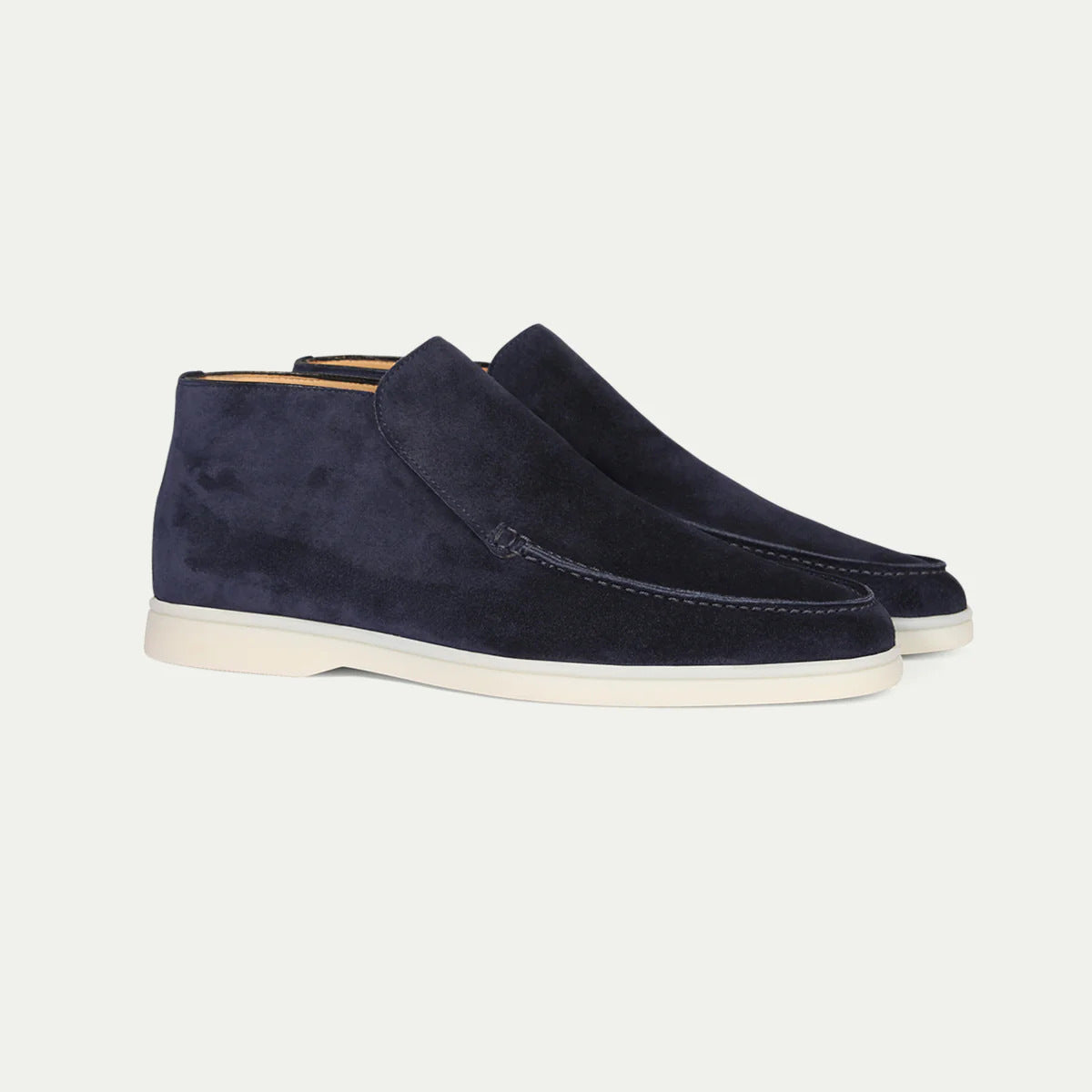 High Rise Suede Loafers