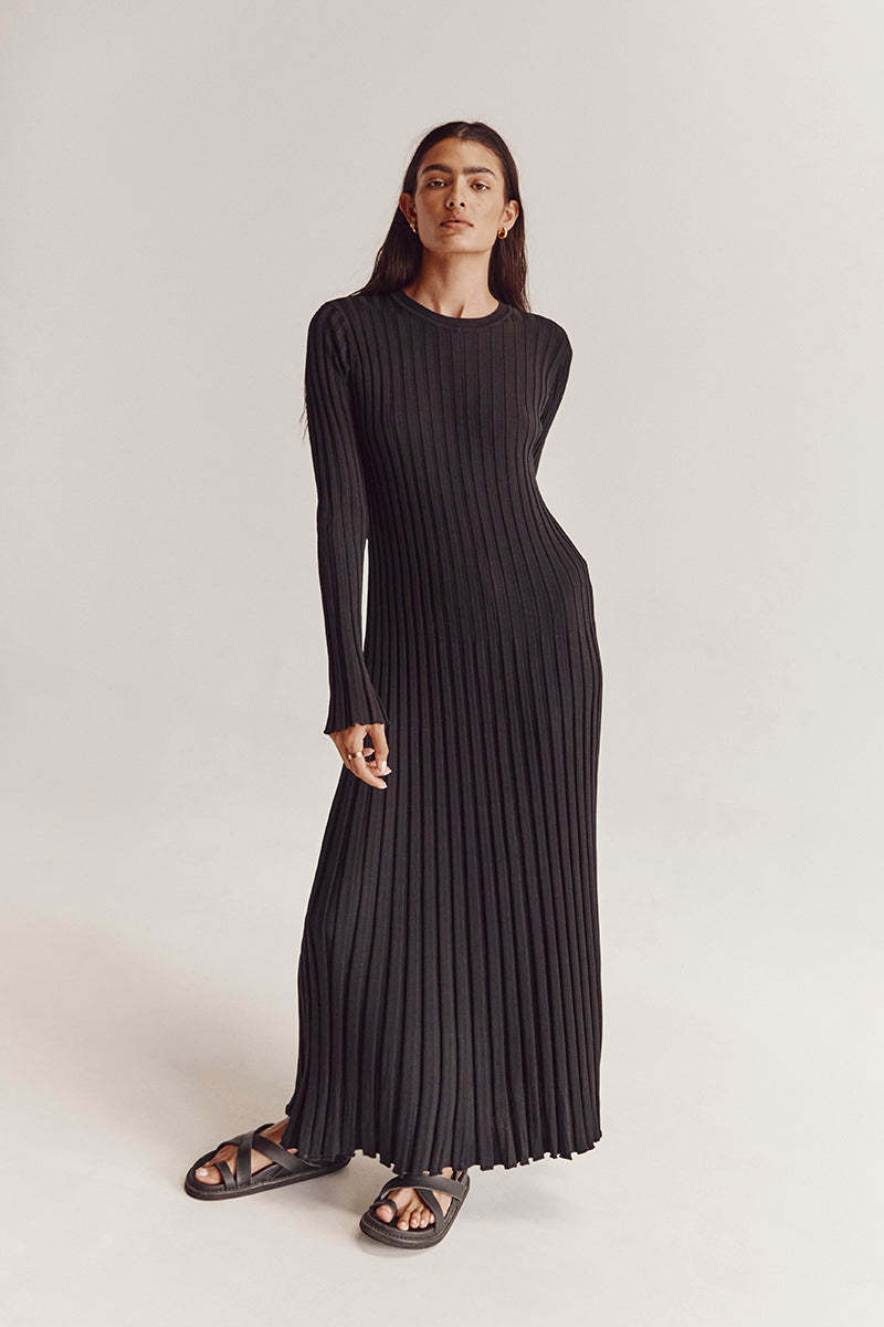 Long Pleated Dress