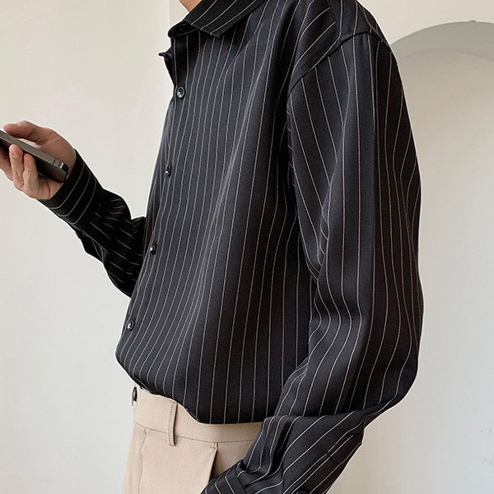 Casual Striped Button Up