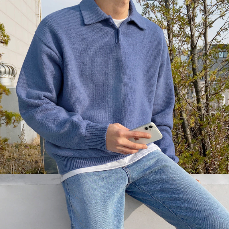 Woolen Quarter Button Up