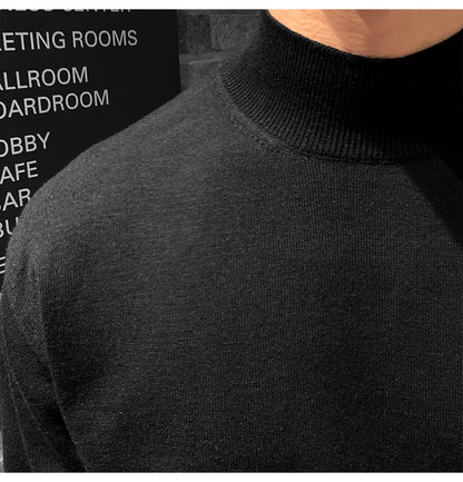 Lapel Turtleneck Sweater