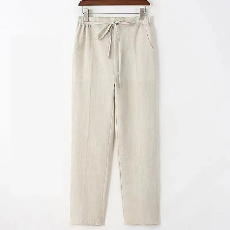 Drawstring Linen Pants