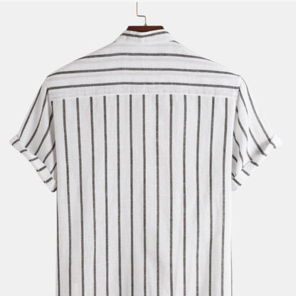 Esandro Vale™ - Chemise en lin rayée