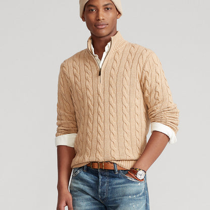 Esandro Vale™ - Pull zippé en coton