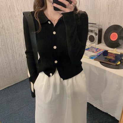Esandro Vale™ - Gestricktes Langarm-Button-Up für Damen