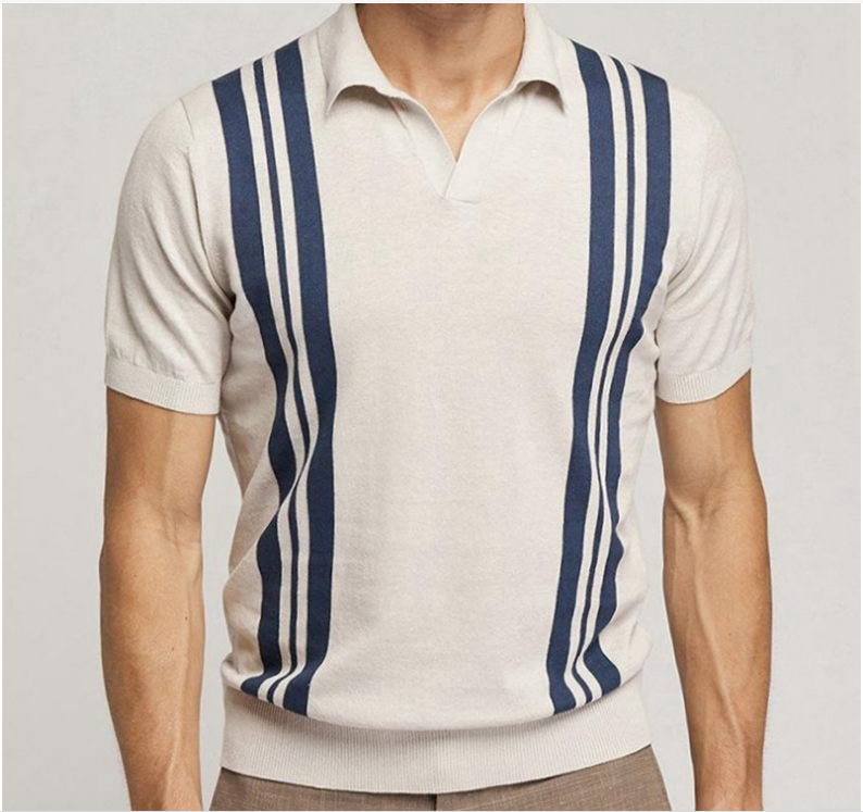 Esandro Vale™ - Apricot Striped Polo