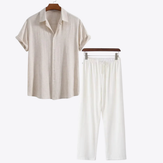 Men's Two Piece Linen Set