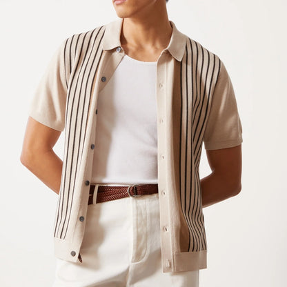 Knitted Button Up Polo