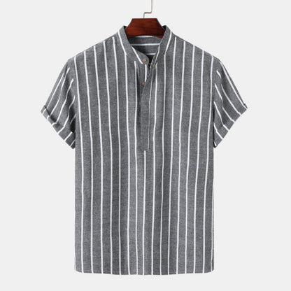Esandro Vale™ - Chemise en lin rayée