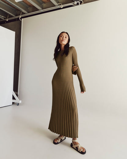 Long Pleated Dress