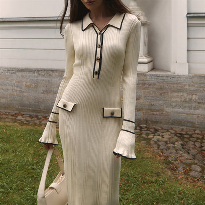 Ruffled Knitted Dress