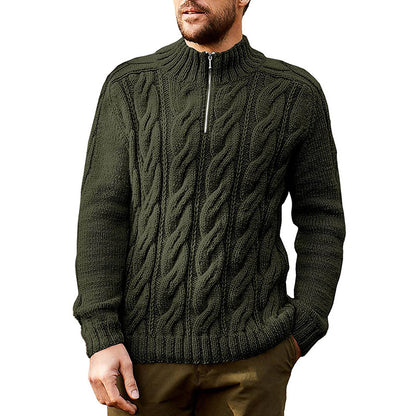Esandro Vale™ - Strukturierter Pullover in Volltonfarbe