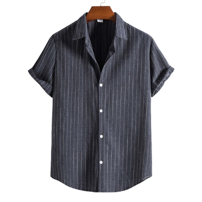 Esandro Vale™ - T-shirt décontracté à manches courtes et à rayures
