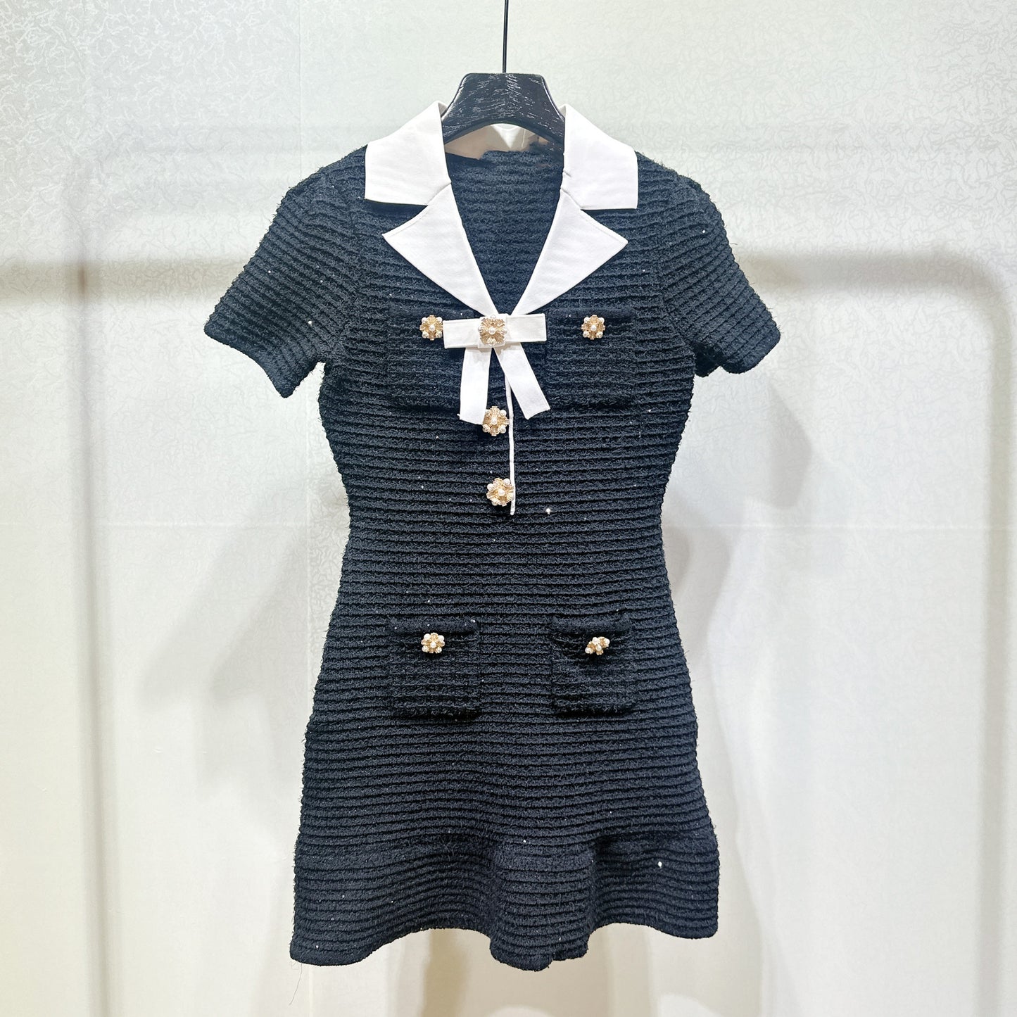 Esandro Vale™ - Button Bow Knitted Dress