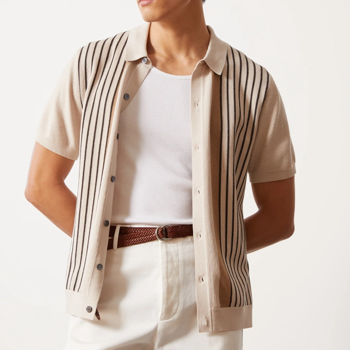Knitted Button Up Polo