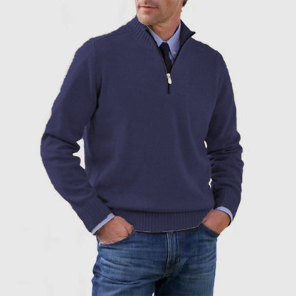 Esandro Vale™ - Pull décontracté en tricot avec fermeture éclair sur le dessus