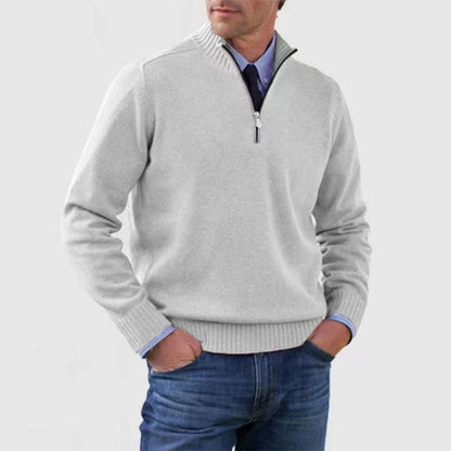 Esandro Vale™ - Pull décontracté en tricot avec fermeture éclair sur le dessus