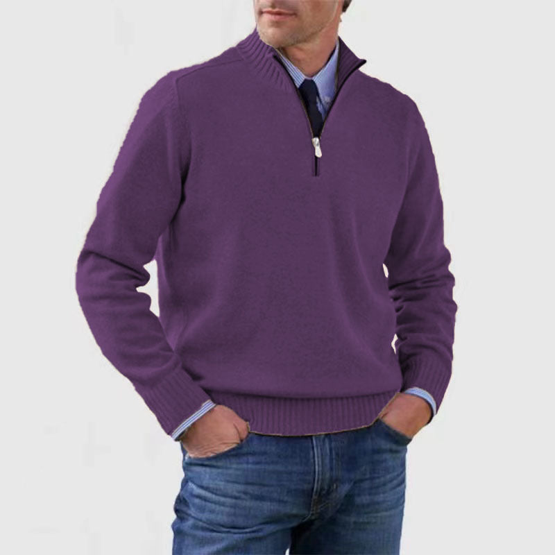 Esandro Vale™ - Casual Knitwear Zipper-Top Sweater