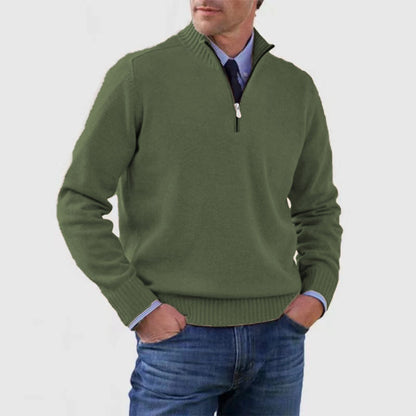 Esandro Vale™ - Pull décontracté en tricot avec fermeture éclair sur le dessus