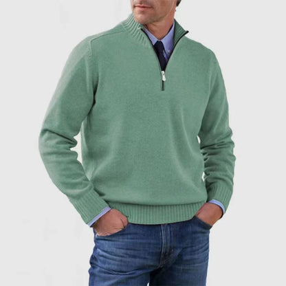 Esandro Vale™ - Pull décontracté en tricot avec fermeture éclair sur le dessus
