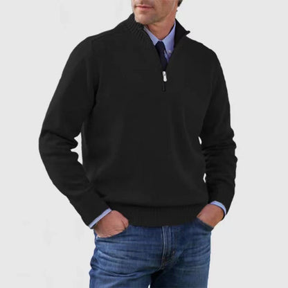 Esandro Vale™ - Pull décontracté en tricot avec fermeture éclair sur le dessus